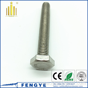 SS316 DIN933 Stainless Steel A4-70 Hex Bolt